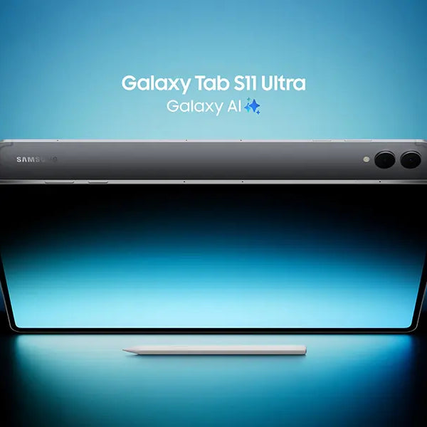 mage of the Samsung Galaxy Tab S11 Ultra with an S Pen, shown from the front and back against a blue background, alongside bold white text that reads “Samsung Galaxy S11 Ultra Price in Nigeria.