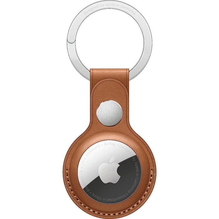 Apple - AirTag Leather Key Ring Apple Apple Accessories Brown Tekkas_Store