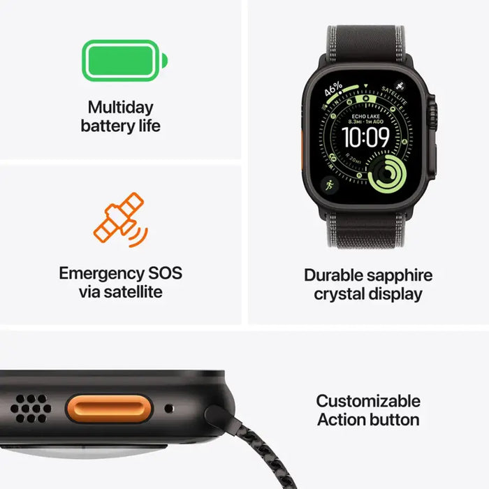 Apple Watch Ultra 3 49mm GPS + Cellular – Titanium Case tekkas-store