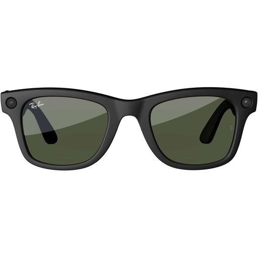 Ray-Ban Meta - Wayfarer Smart Glasses with Meta Ai, Audio, Photo, Video Compatibility - Clear to Green Transitions Lenses Ray-Ban Smart Glasses Matte Black Tekkas_Store