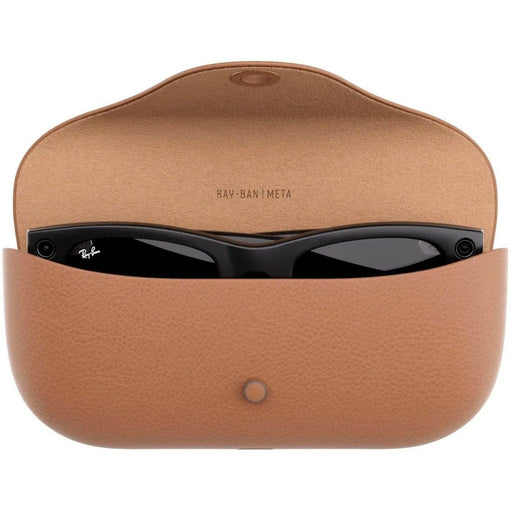 Ray-Ban Meta - Wayfarer Smart Glasses with Meta Ai, Audio, Photo, Video Compatibility - Clear to Green Transitions Lenses Ray-Ban Smart Glasses Matte Black Tekkas_Store