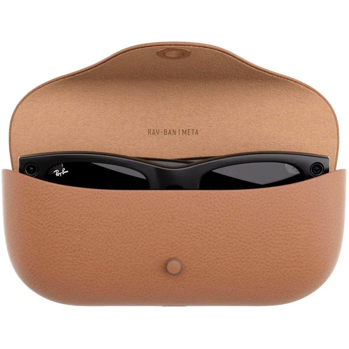 Ray-Ban Meta - Wayfarer Smart Glasses with Meta Ai, Audio, Photo, Video Compatibility - Clear to Green Transitions Lenses Ray-Ban Smart Glasses Matte Black Tekkas_Store
