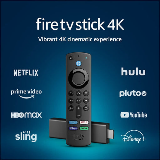 Amazon - Fire TV Stick 4K with Alexa Voice Remote, Dolby Vision, HD Streaming Media Player (includes TV controls) - Black Tekkas Store Streaming & Home Media Players Tekkas_Store