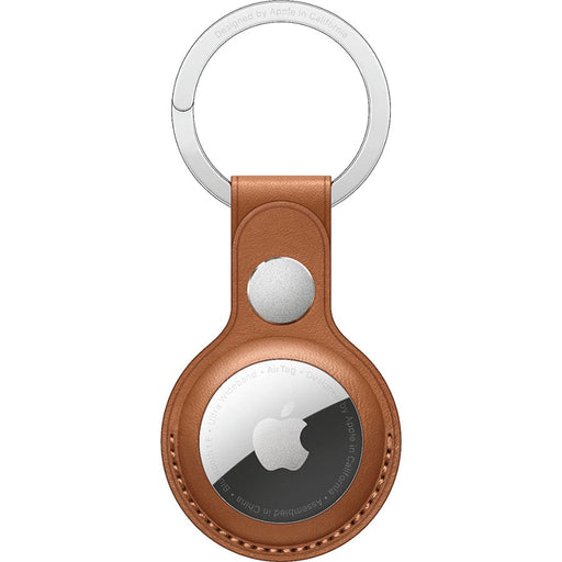 Apple - AirTag Leather Key Ring Apple Apple Accessories Brown Tekkas_Store