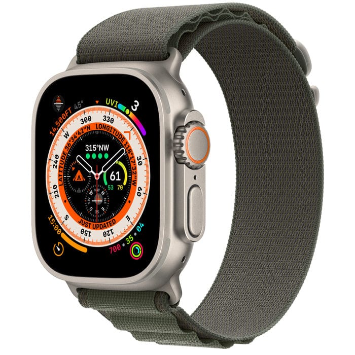 Apple Watch Ultra (GPS + Cellular) 49mm Titanium Case Apple Apple Accessories Alpine Loop - Green Tekkas_Store
