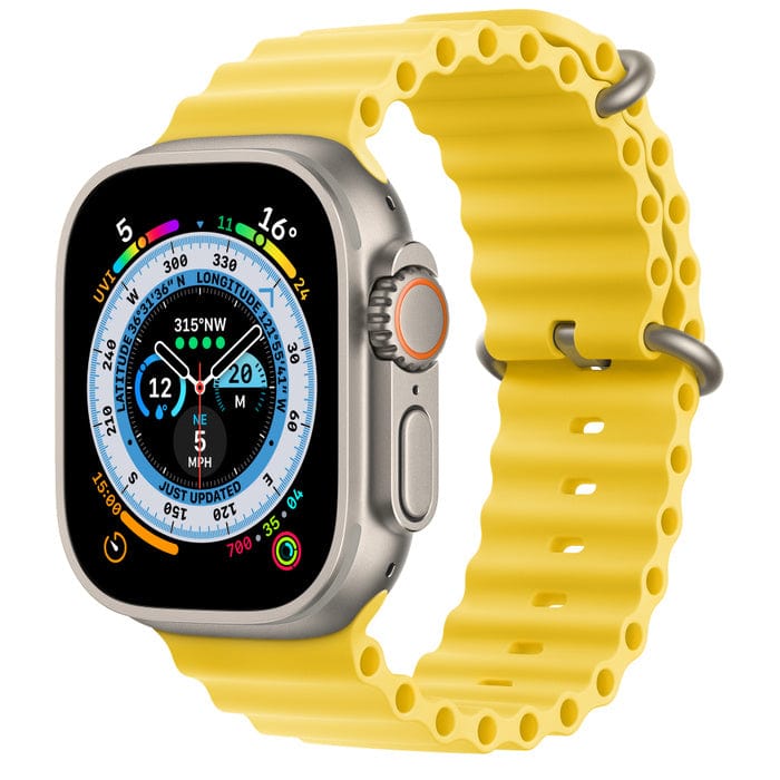 Apple Watch Ultra (GPS + Cellular) 49mm Titanium Case Apple Apple Accessories Yellow Ocean Band Tekkas_Store