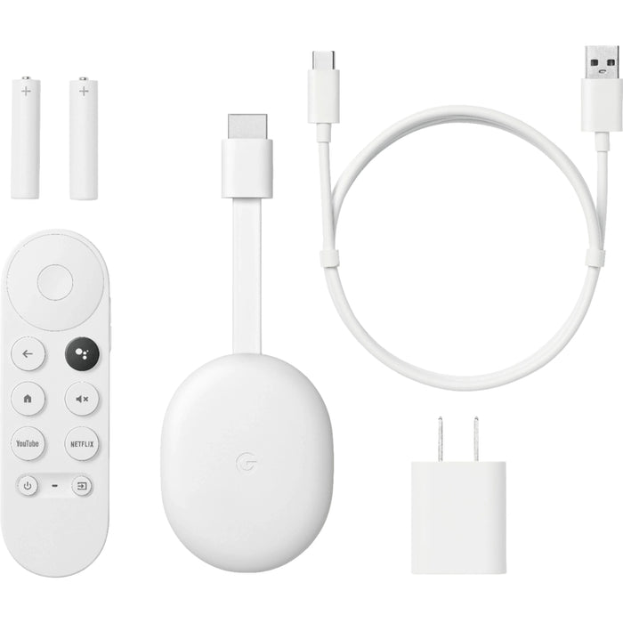 Chromecast with Google TV - 4K - Snow Google Smartphone Tekkas_Store