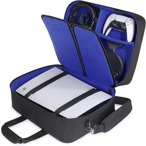 GamerTek Carrying Case Compatible with PS5 Console, DualSense Controllers, Cables Tekkas Store PS5 Accessories Tekkas_Store