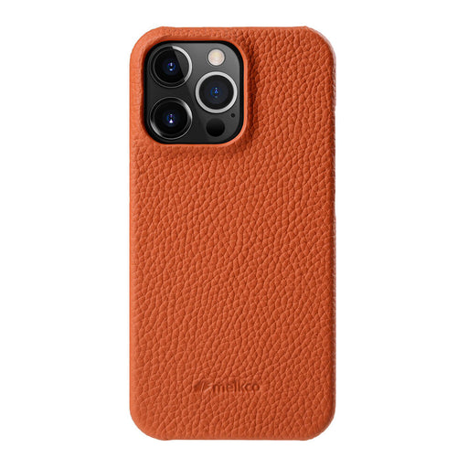 Melkco - Lai Chee Pattern Premium Leather Snap Cover Back Case Tekkas Store Apple Accessories Orange / iPhone 13 Pro Tekkas_Store