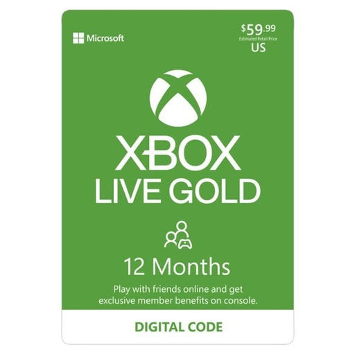 Microsoft - Xbox Live 12 Month Gold Membership [Digital] Tekkas Store Games Tekkas_Store