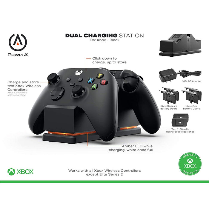 PowerA Dual Charging Station for Xbox - Black Tekkas Store Xbox Accessories Tekkas_Store