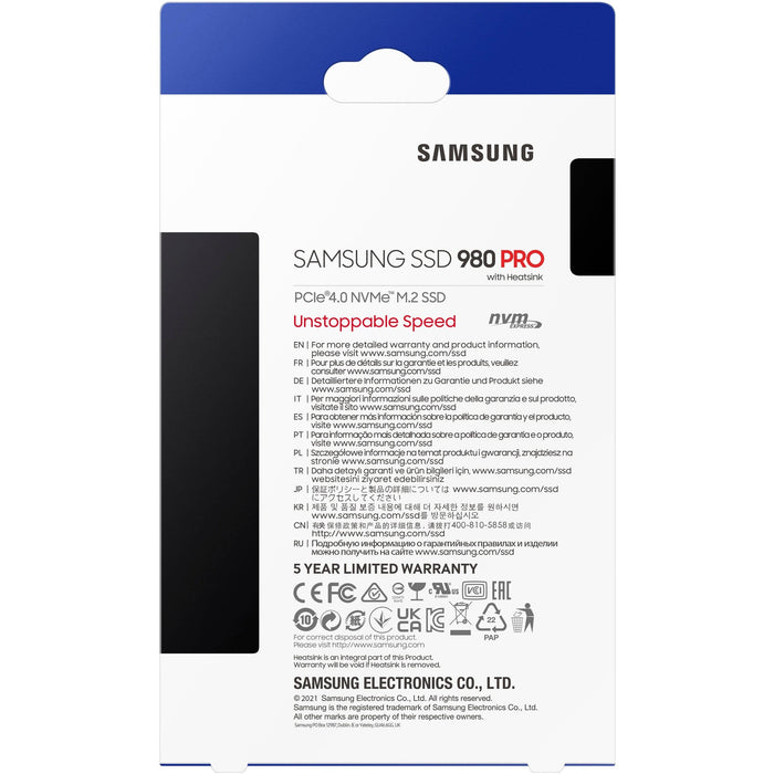 Samsung - 980 PRO Heatsink PCIe Gen 4.0 x4, NVMe 1.3c Internal Gaming SSD (Recommended for PS5) Tekkas Store Games Tekkas_Store
