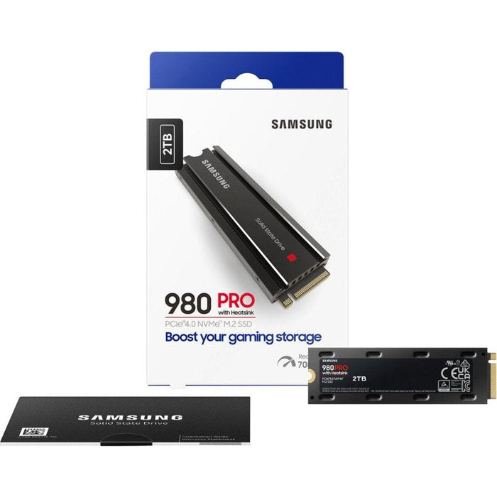 Samsung - 980 PRO Heatsink PCIe Gen 4.0 x4, NVMe 1.3c Internal Gaming SSD (Recommended for PS5) Tekkas Store Games Tekkas_Store